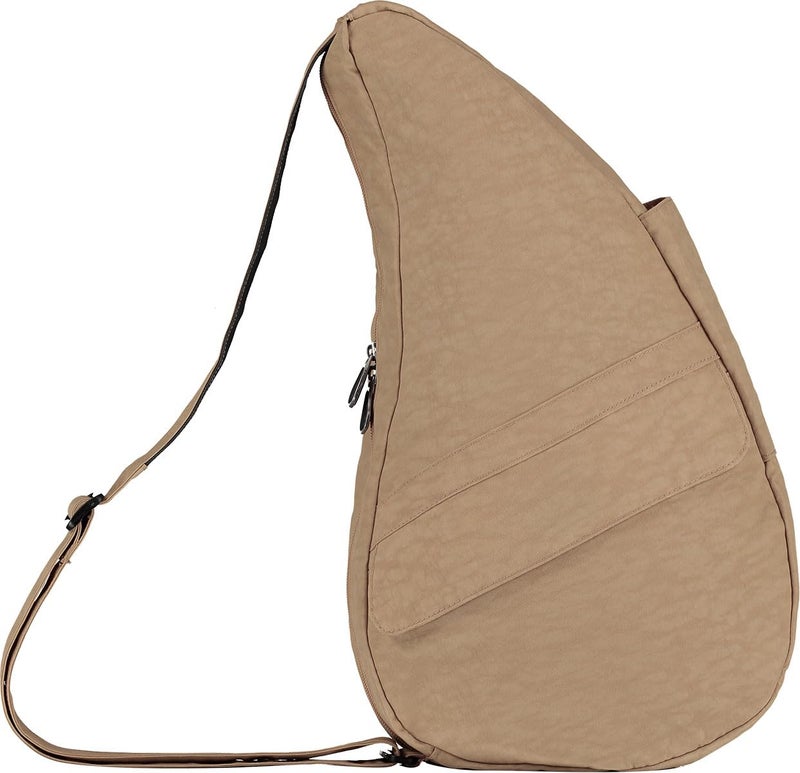 AmeriBag 19" Nylon Healthy Back Bag Ergonomic Crossbody Sling for Everyday Use, Travel & Walking Comfort (Taupe) - Image 2